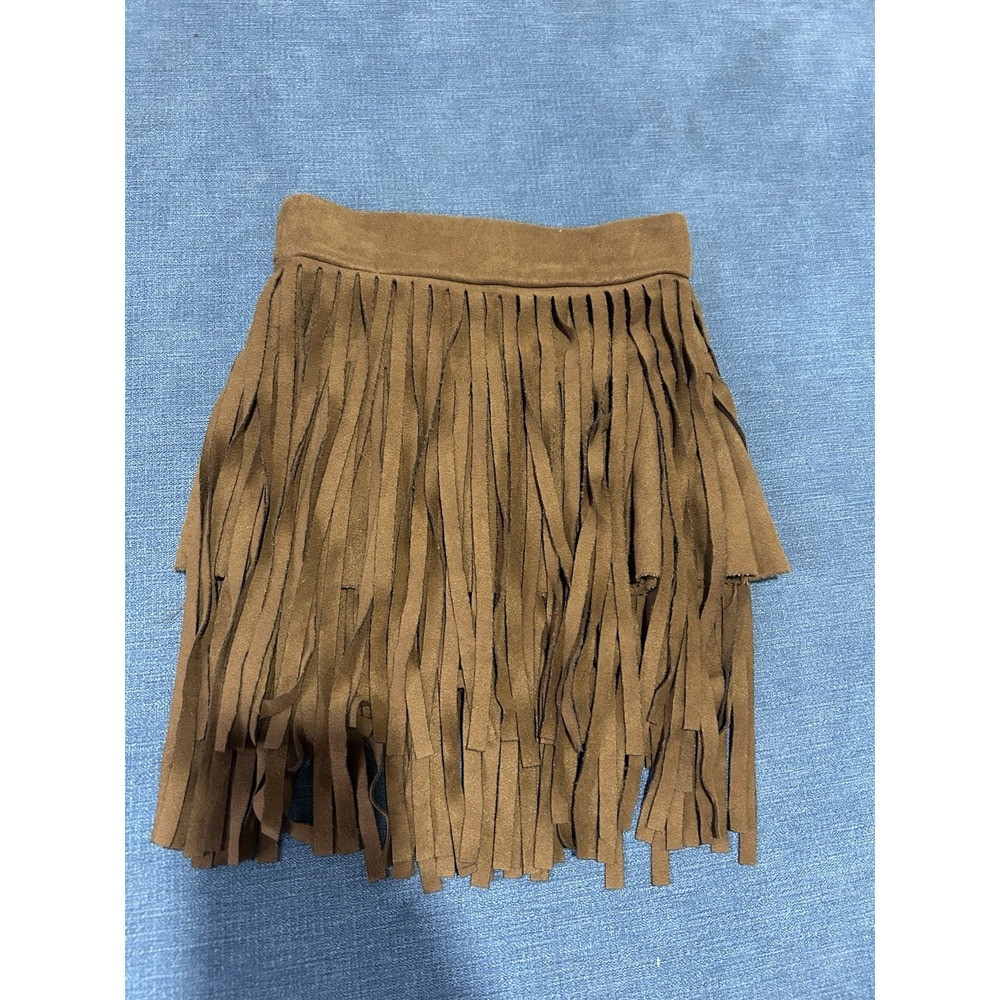 Baileys Blossoms Baby Girl Brown Fringe Skirt Size‎ 12-18 Months